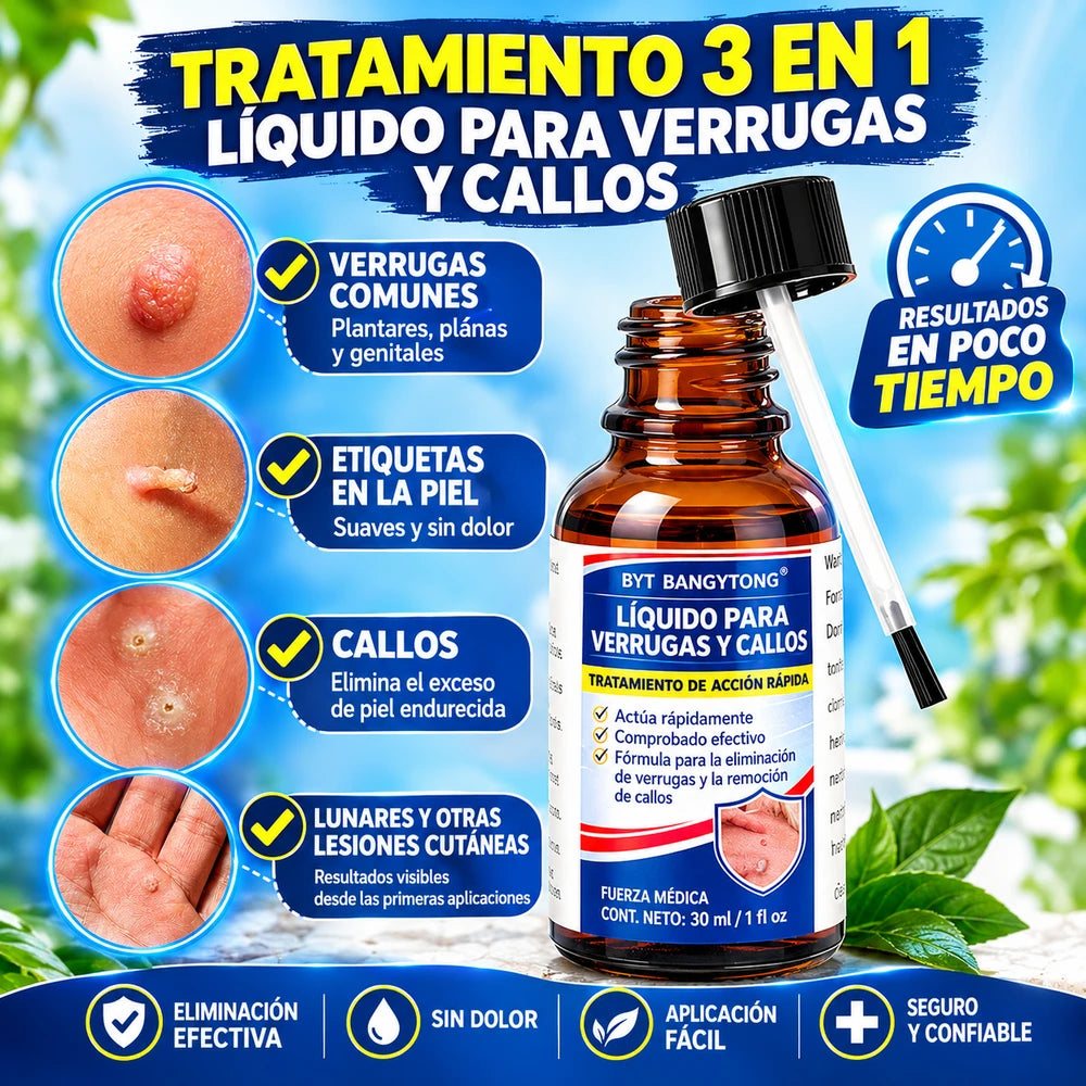 Eliminador de verrugas de acción rápida