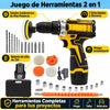 Taladro Inalámbrico + Juego de Herramientas 46 Piezas
